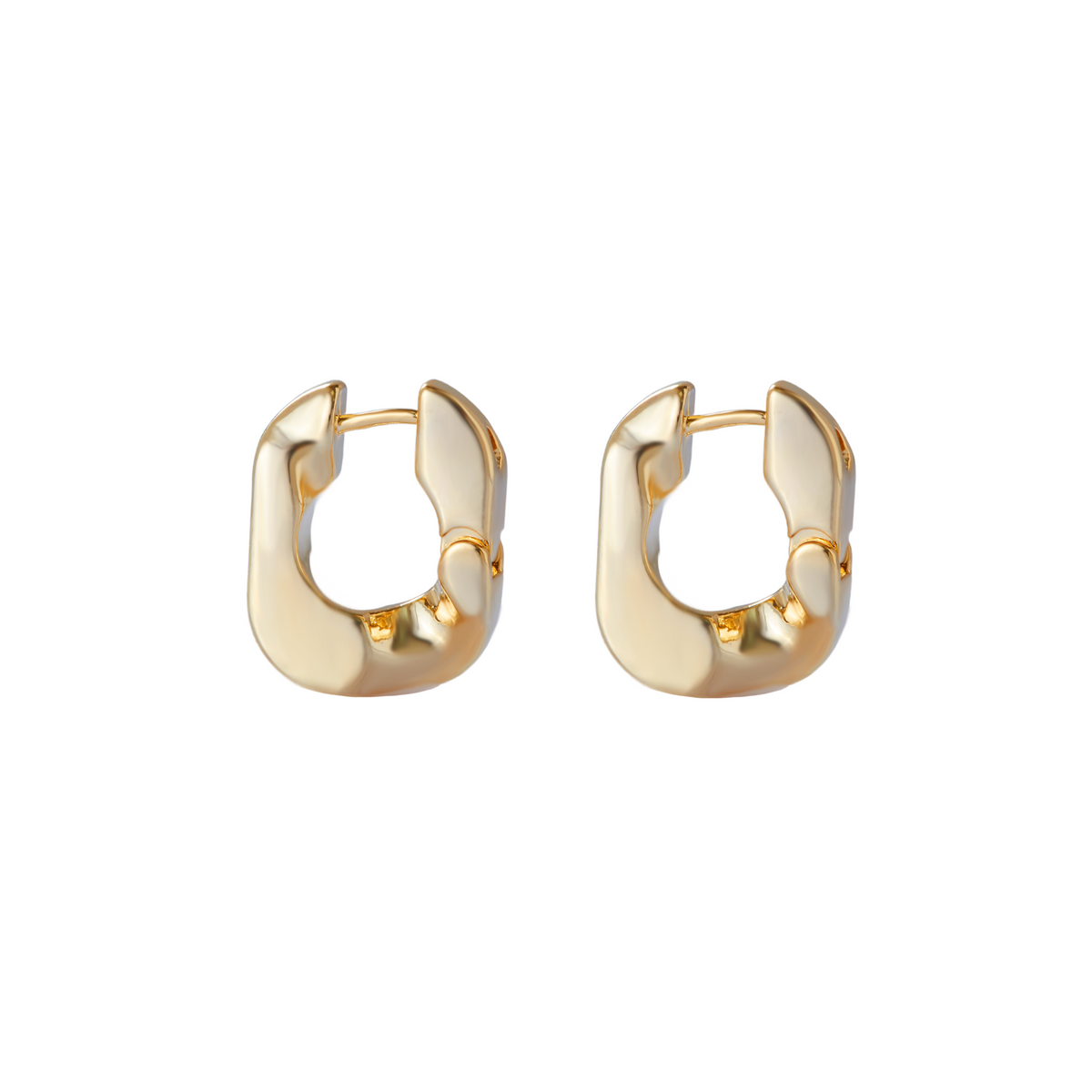 Argento Vivo Curb Chain Linear Earrings in Metallic