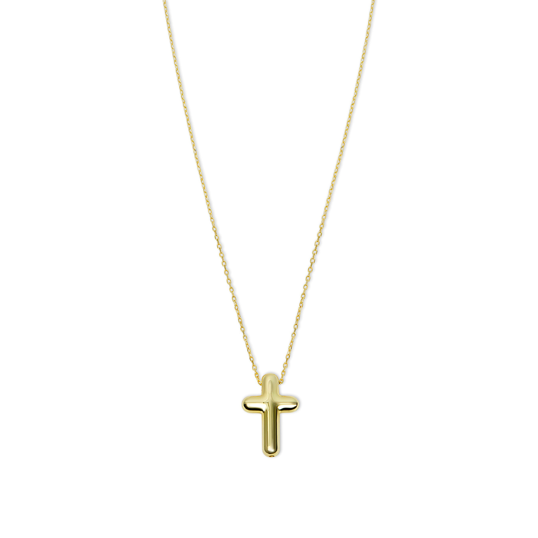 PUFFY CROSS NECKLACE