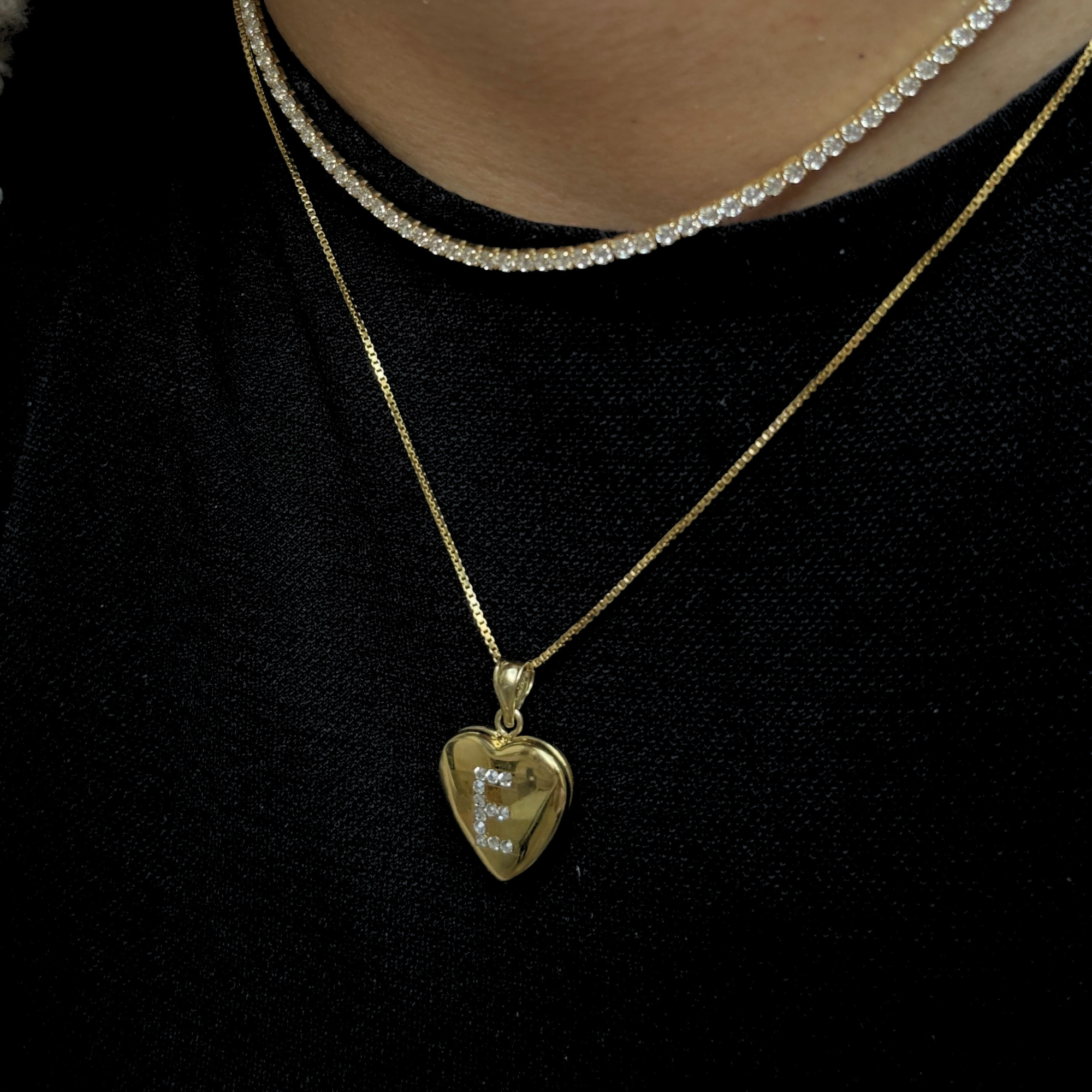 THE INITIAL HEART LOCKET