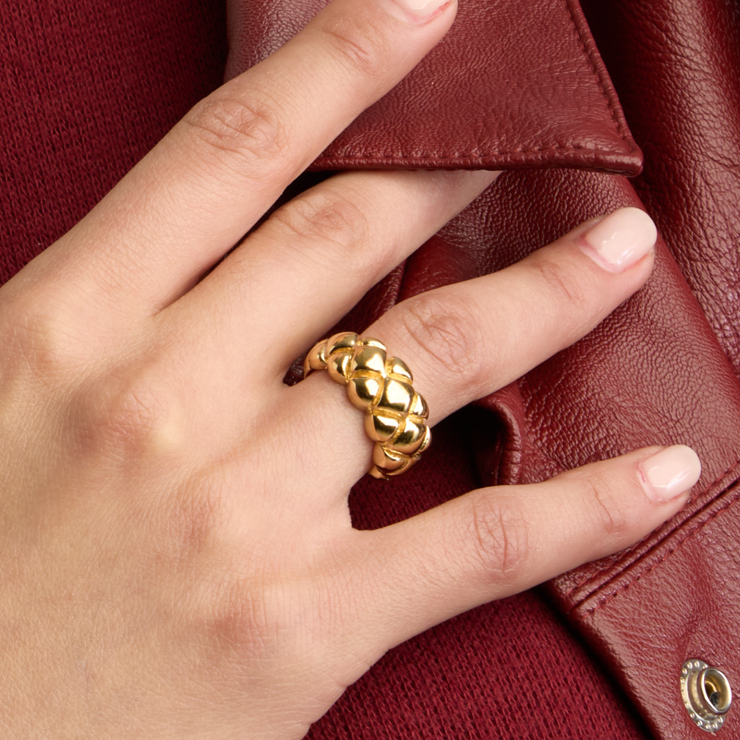 THE CRISS CROSS DOME RING