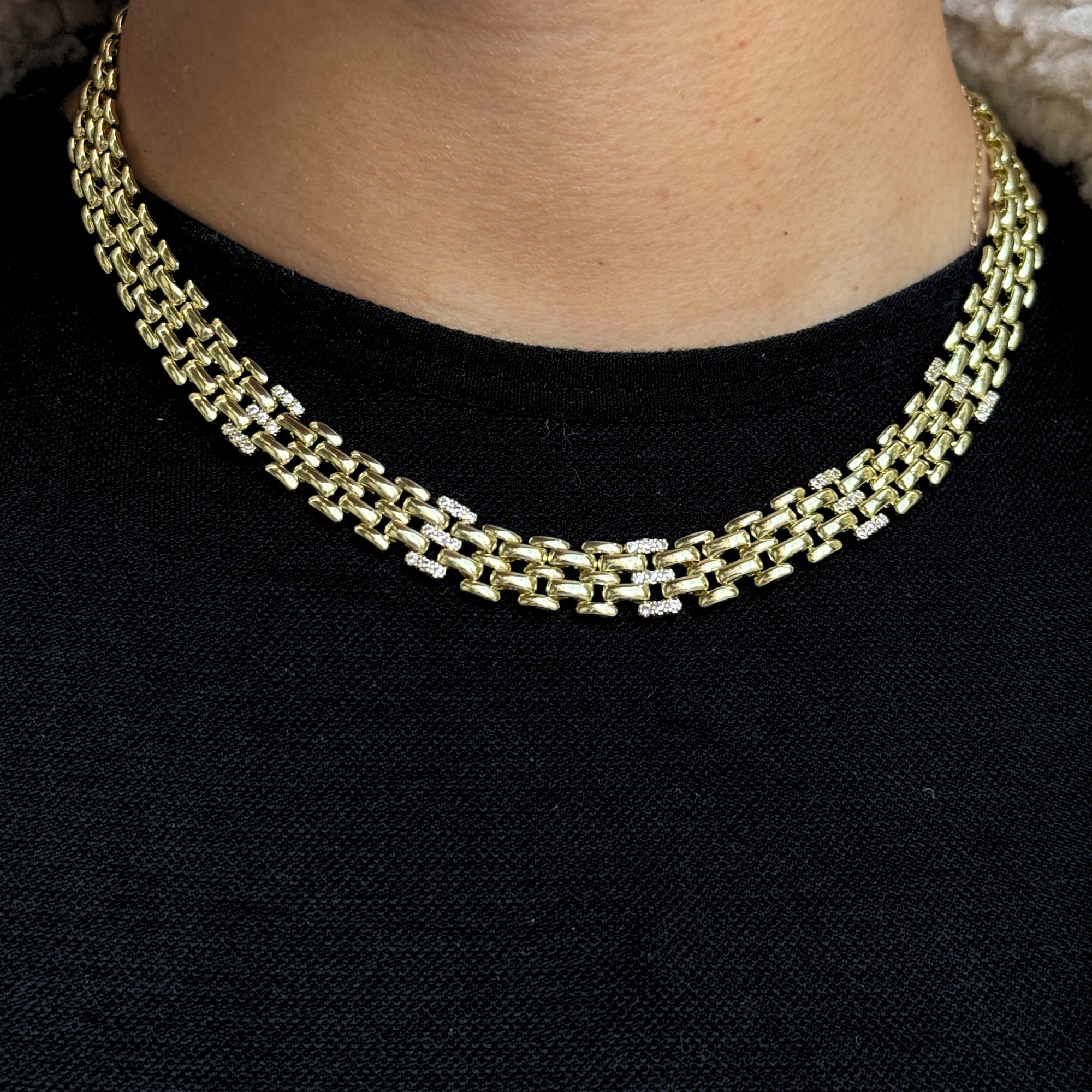 PAVE PANTHERA LINK NECKLACE