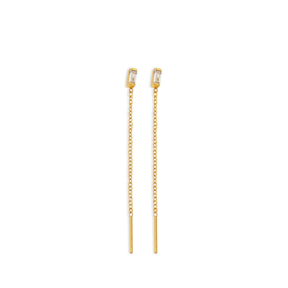 THE BAGUETTE THREADER EARRING